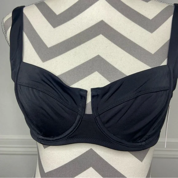 Victoria’s Secret Swim Black Full Coverage Bikini Top Size 34C NWT - Picture 6 of 11